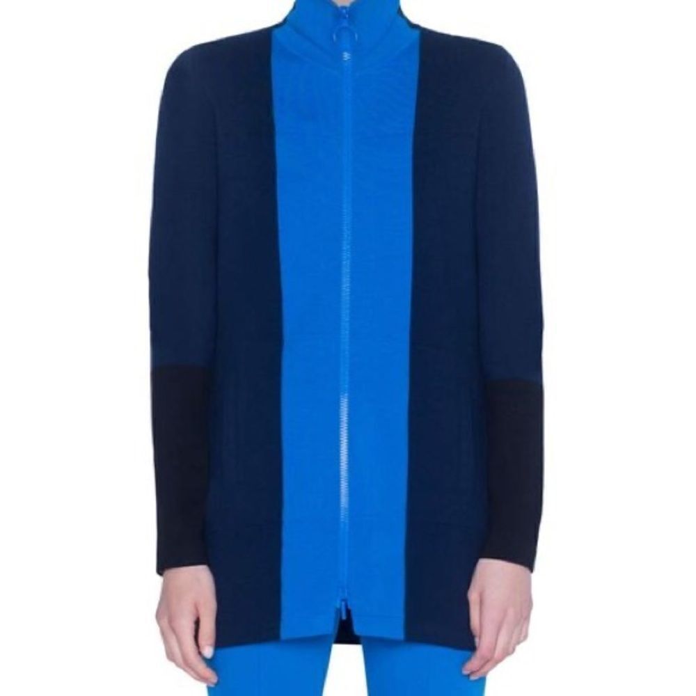 Akris punto Milano Knit Stretch Wool Long Cardigan size 10 US (With defect)